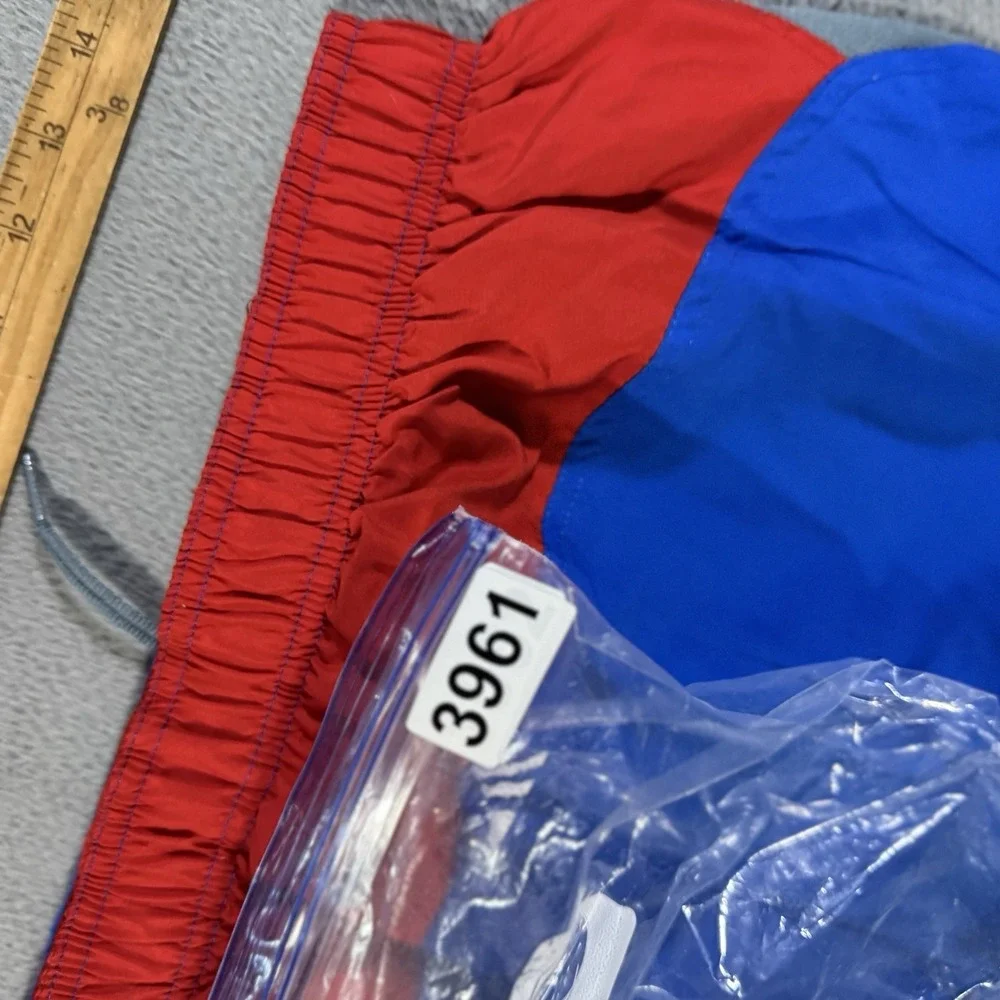 Vintage Nike Swim‎ Shorts Mens XL Y2K Blue Trunks Center Swoosh Pockets Lined